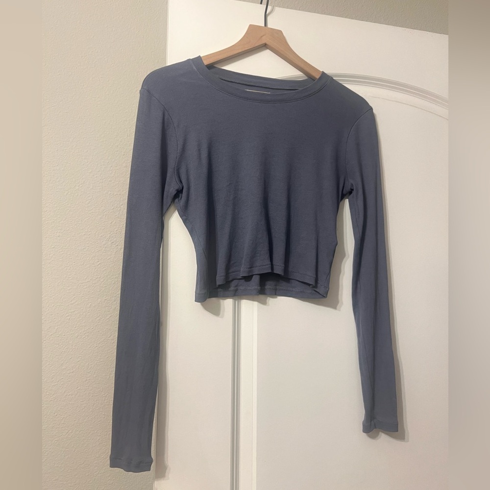 Cropped blue top from Madewell